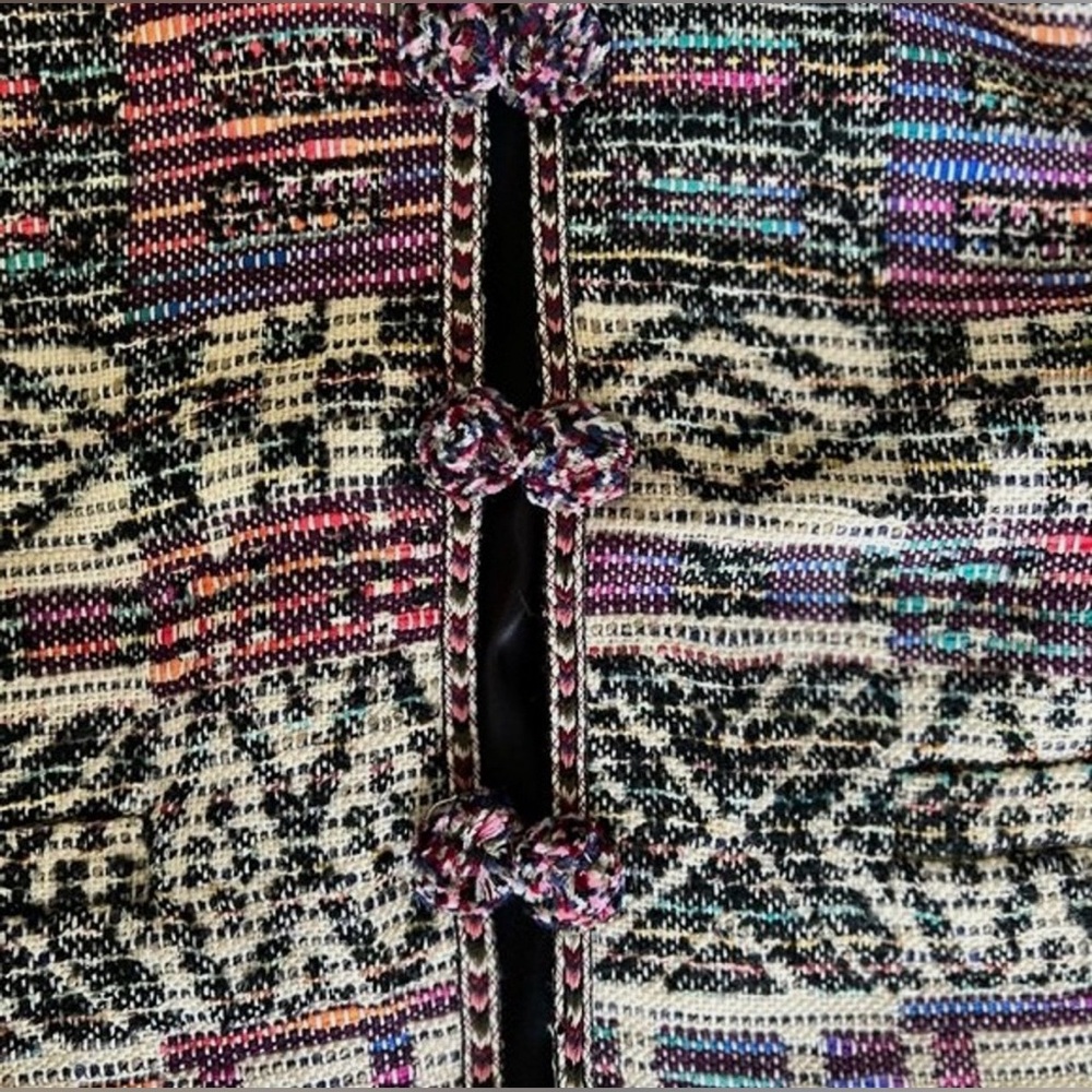Zara Multicolor Patterned Knit Jacket - Picture 3 of 7
